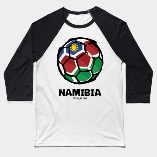 Namibia Football Country Flag Baseball T-Shirt